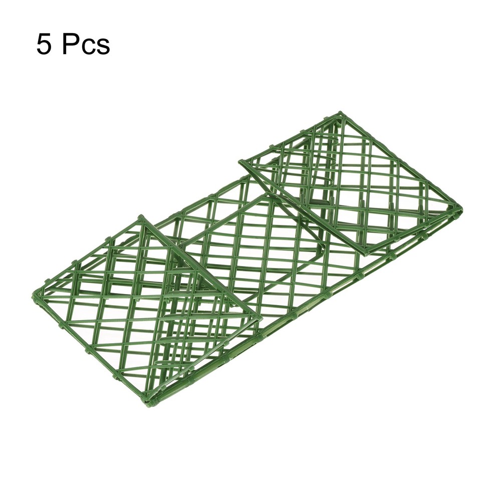 5pcs Rectangular Floral Foam Cage Plant Holder Green