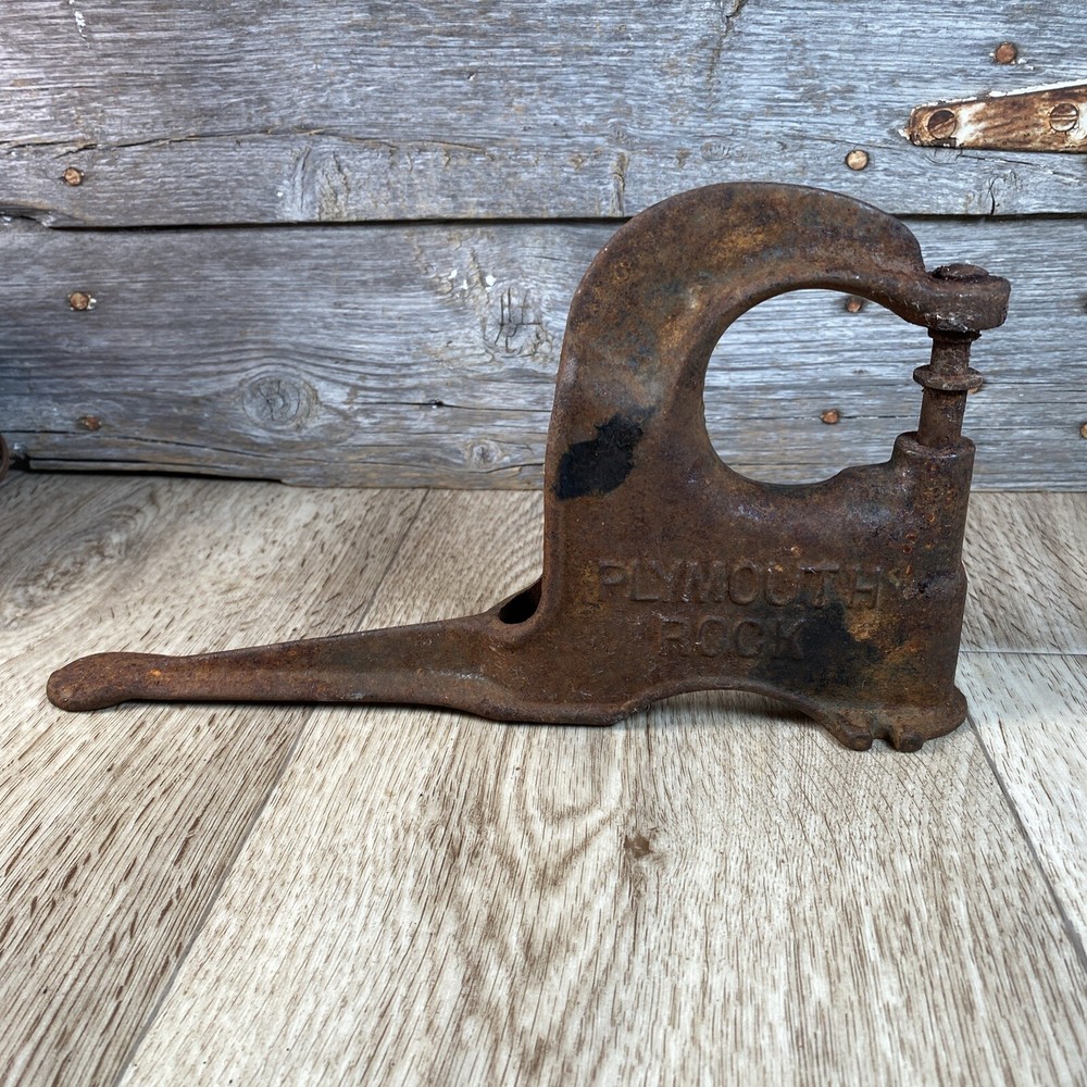 Plymouth Rock Leather Punch Press Riveter Cast Iron Missing Handle