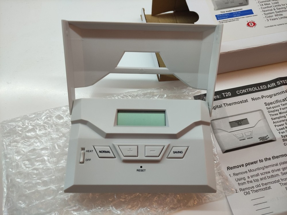 non programmable thermostat T20-B3D11, Single Stage Application Only