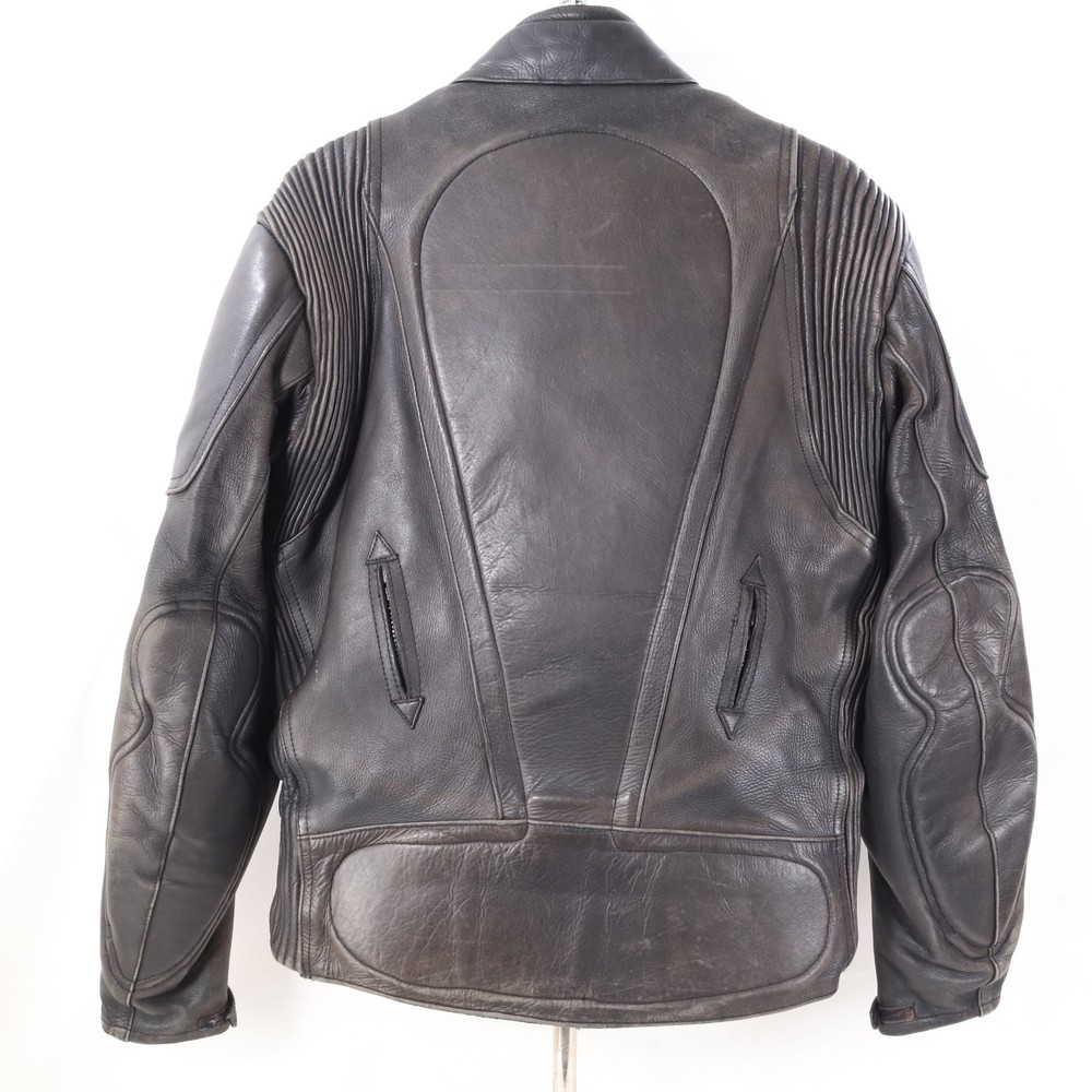 Vintage J&S Leather Motorcycle Jacket. Size 48