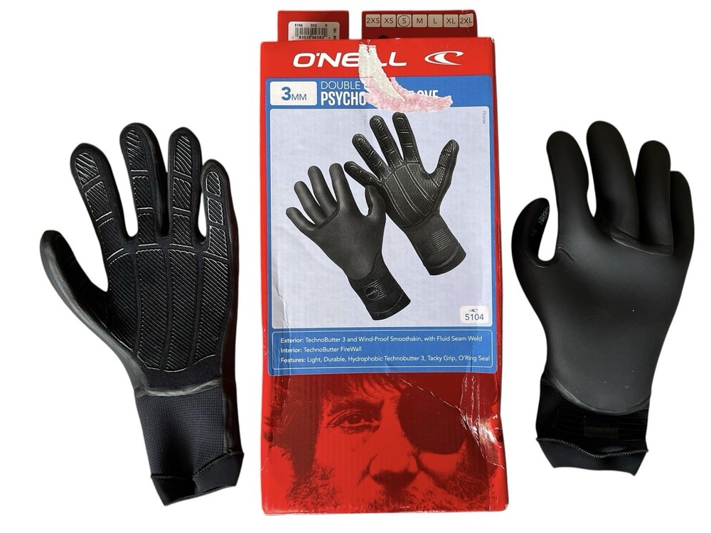 O’Neill Psycho Tech 3MM Double Lined Wetsuit Gloves - Size Small - New