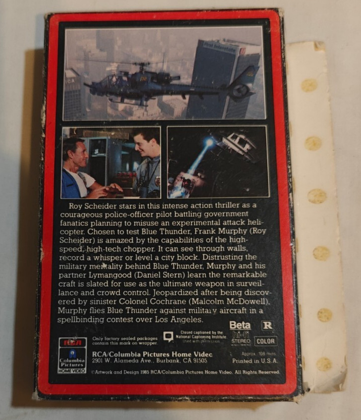 Blue Thunder (Betamax, 1985)