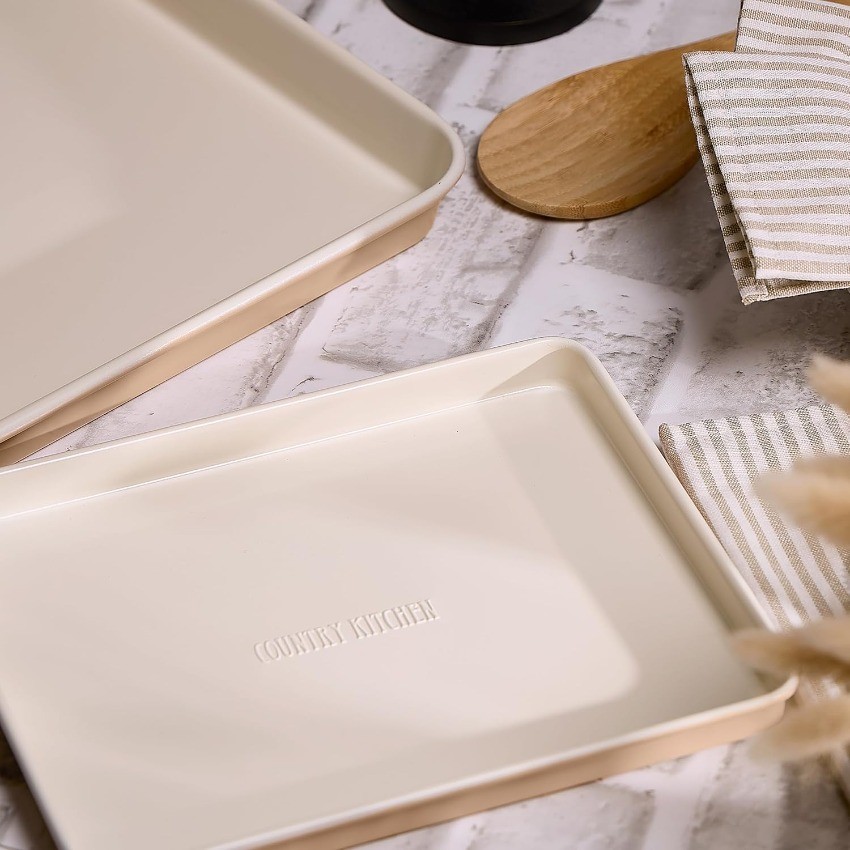 Country Kitchen Nonstick Stackable Bakeware Set - Deluxe Heavy Duty