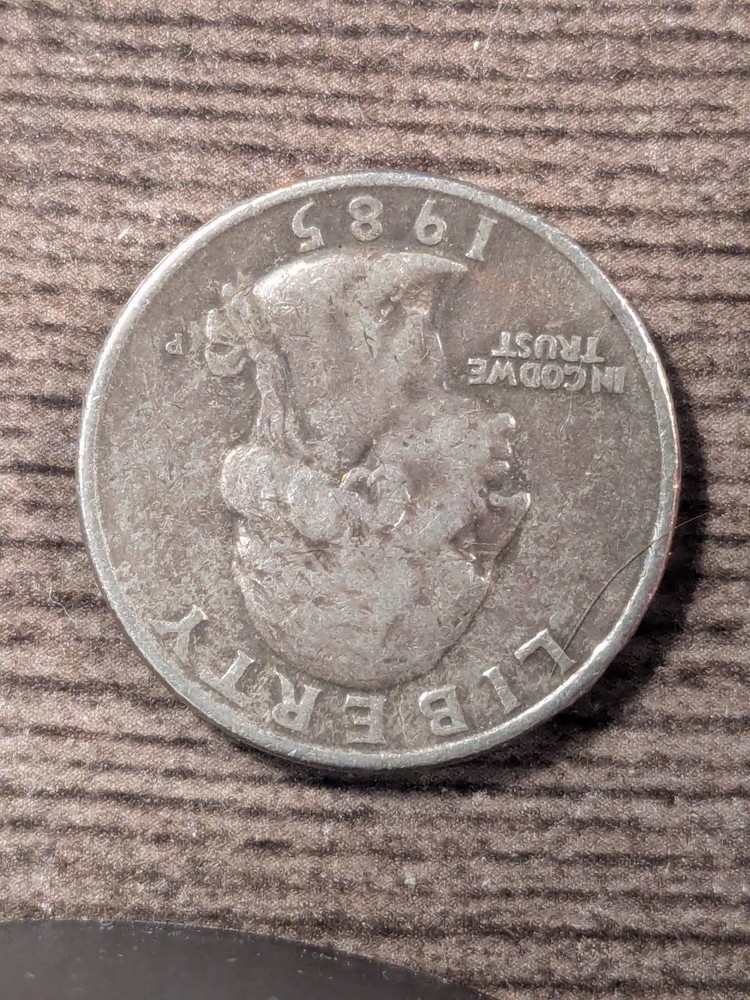 1985-P Washington Quarter Improperly Annealed Planchet Error