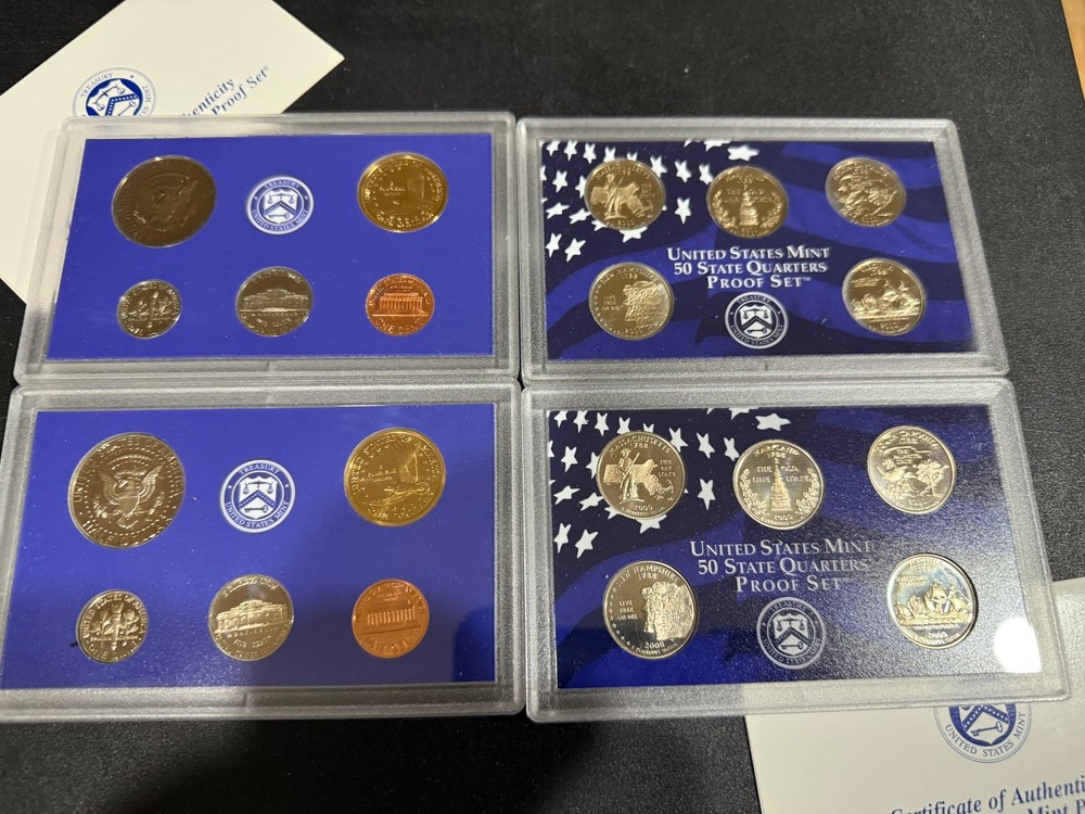 Qty 2 2000S US Mint Proof Sets with State Quarters 2000 S