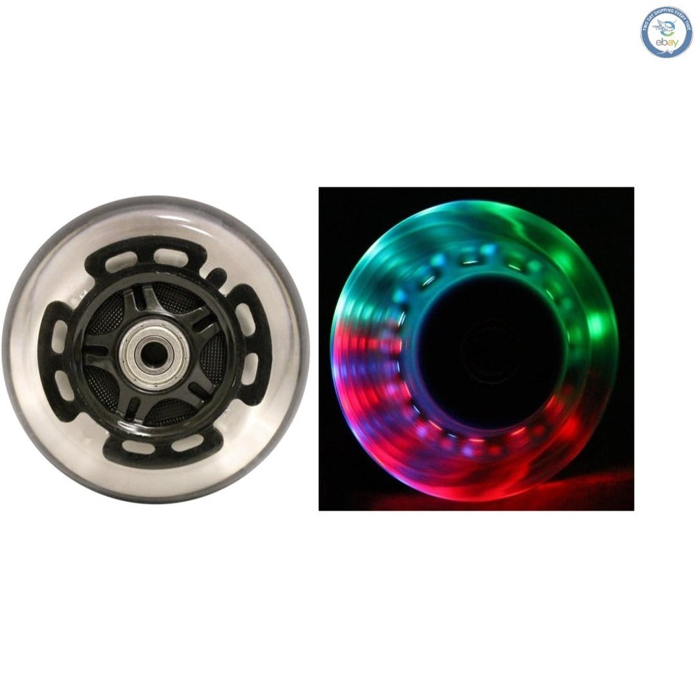 Light Up Your Path: 100mm L.E.D. Scooter Wheels with Precision ABEC 9 Bearings