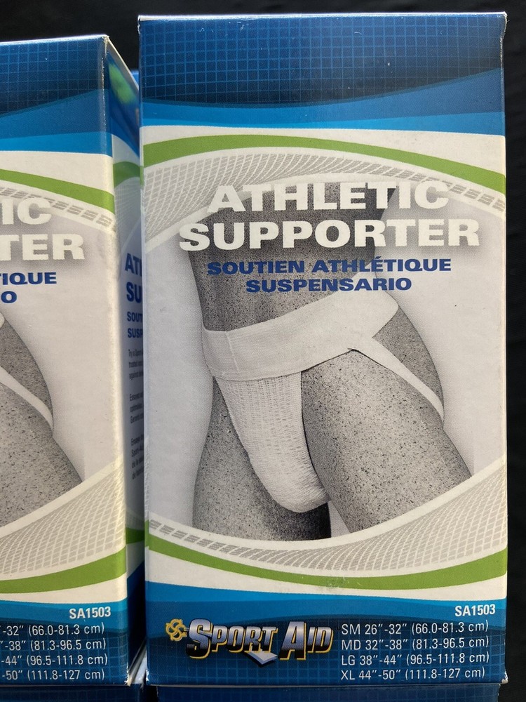 4 sport aid athletic supporter medium scuffed box