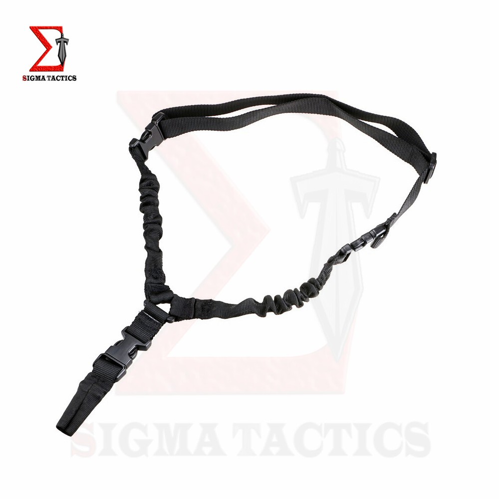 One Single 1 Point Sling Tactical Adjustable Bungee Rifle Gun Sling Strap System