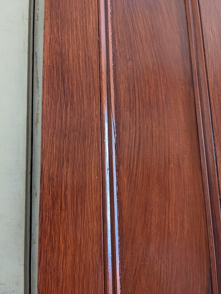 Antique Four-Panel Wood Door