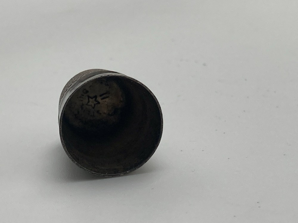 Sterling Silver Embossed Thimble Size 11 Antique