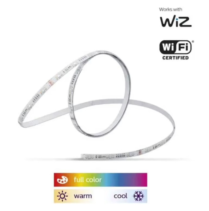PHILIPS Smart Wi-Fi Wiz Connected Color Changing, Dimmable 6.5 ft Light Strip