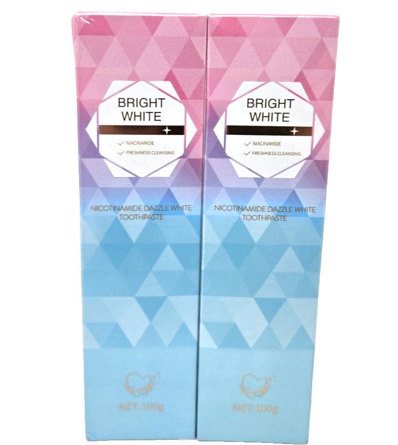 2 Pack - Nicotinamide Dazzle Toothpaste - Bright Dazzle White 3.5 oz
