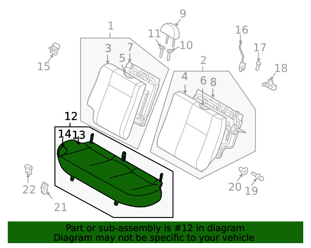 Genuine GM Seat Cushion 96424232
