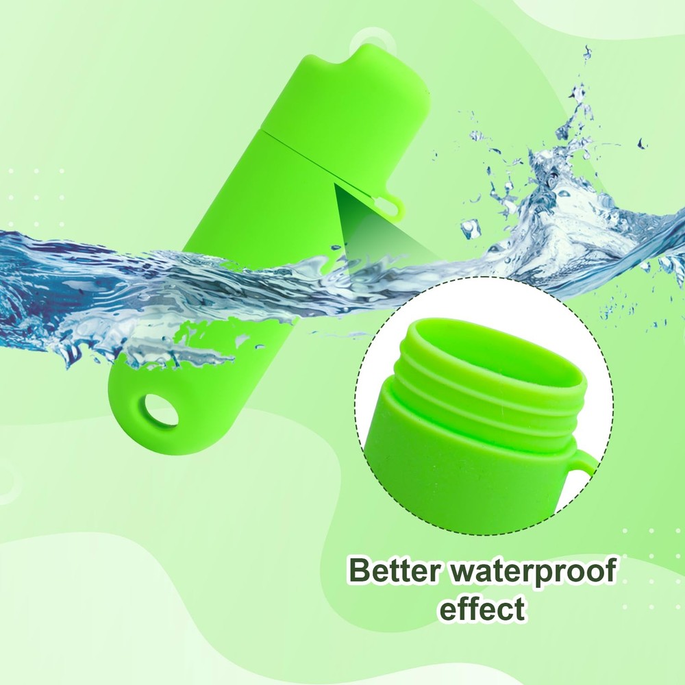 2pcs Waterproof Lighter Case Cover Holder for BIC, Lighters Light Green