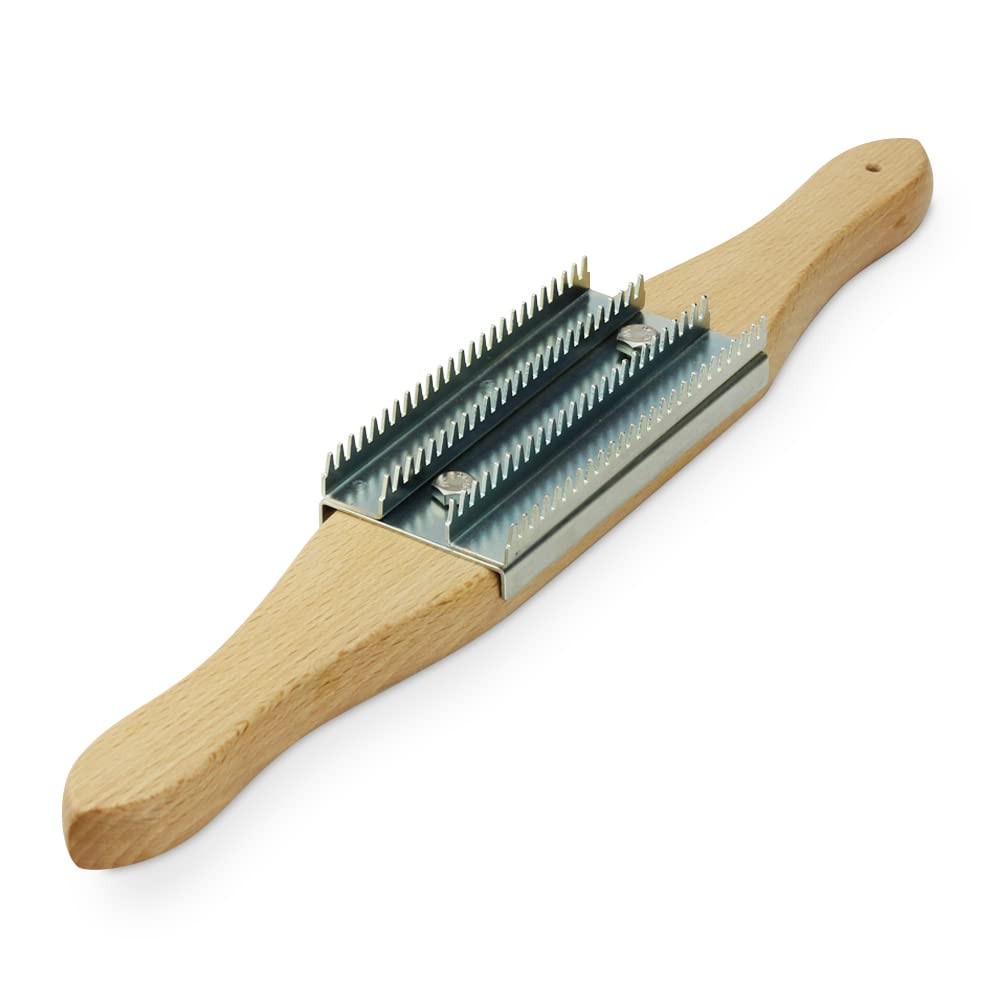15" Buffing Wheel Rake for Removing Residual Buff Compound, Double Handle