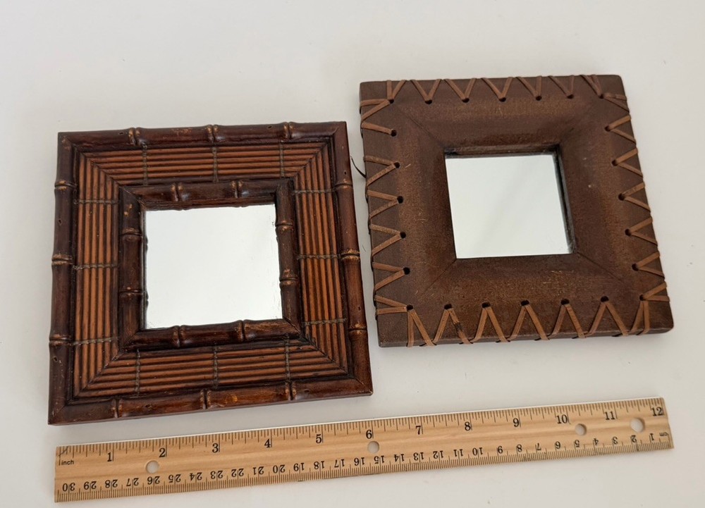Small decorative wall mirrors (set of 2)