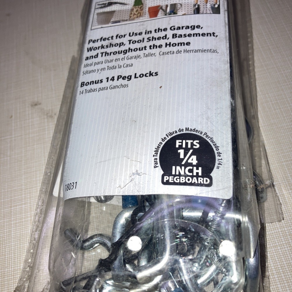 Everbilt Locking Peg Hook Assortment 32 Pieces Garage Or Home Use