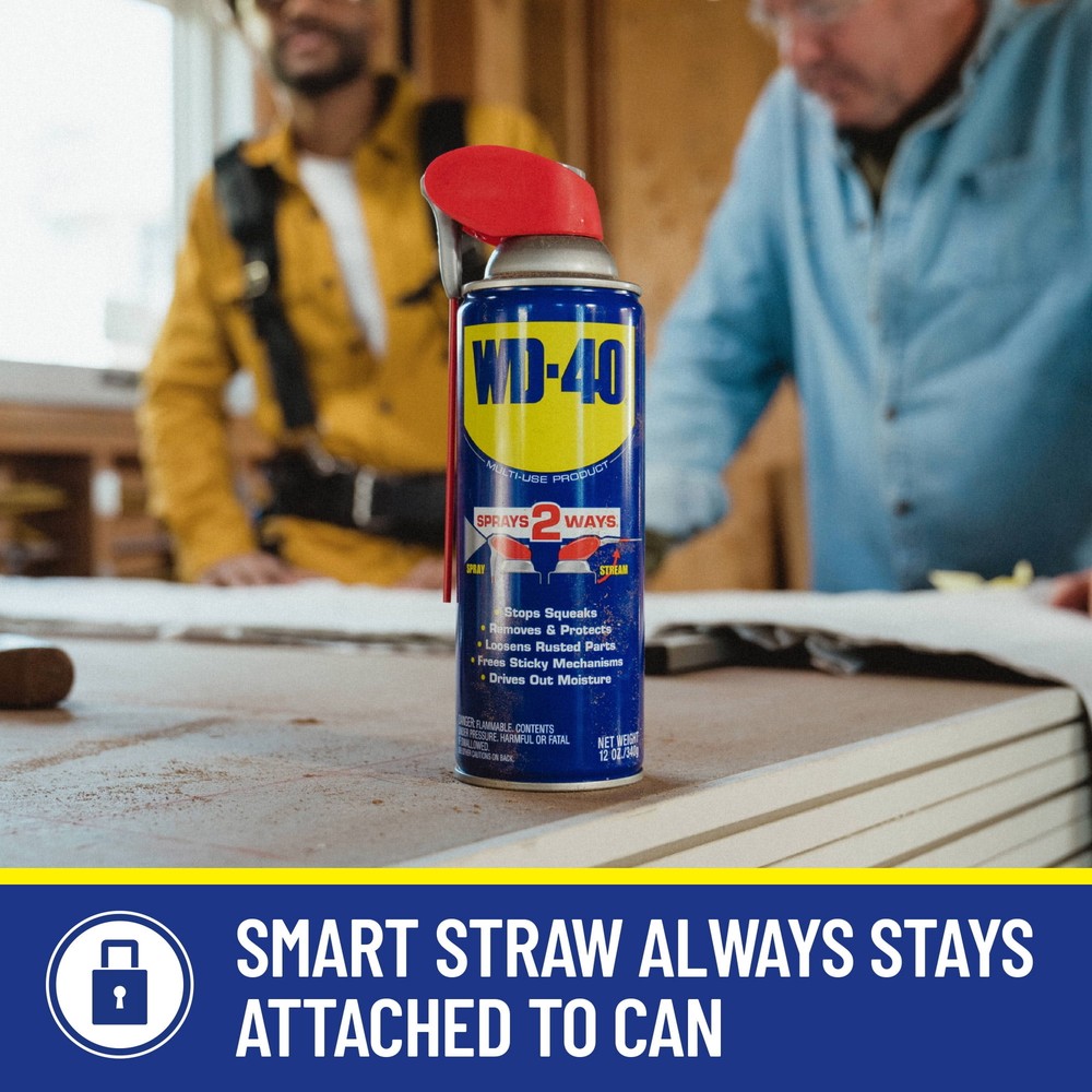 8 oz. Original WD-40 Formula, Multi-Purpose Lubricant Spray with Smart Straw