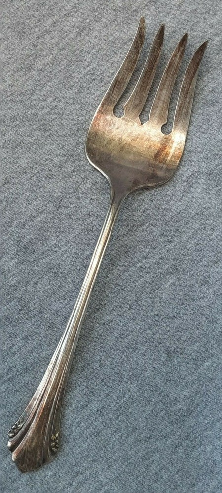 Vintage Oneida Community Cold Meat Serving Fork ~ Unknown Pattern
