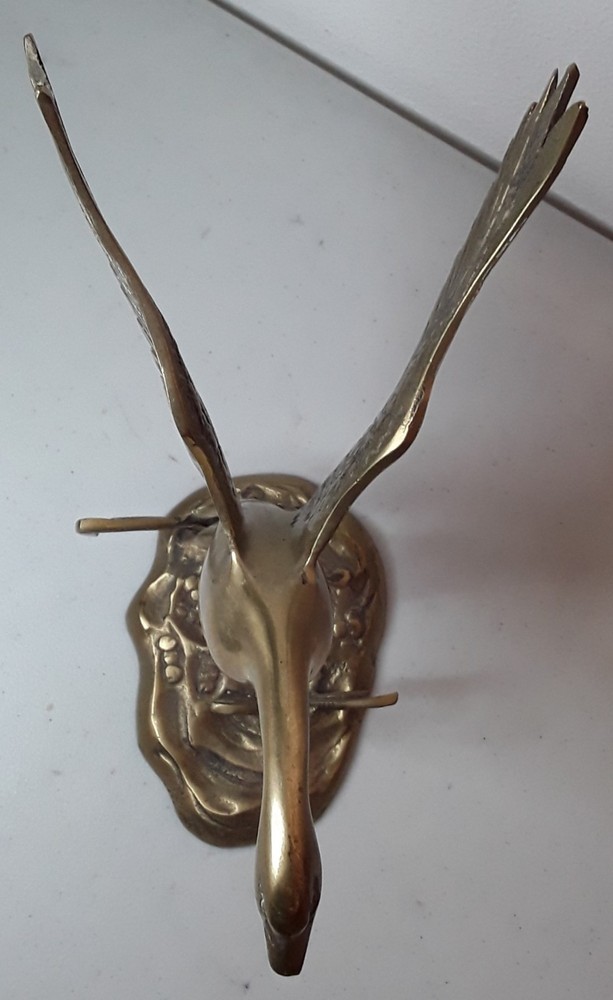 Brass , Goose , Taking Flight , 10 In.