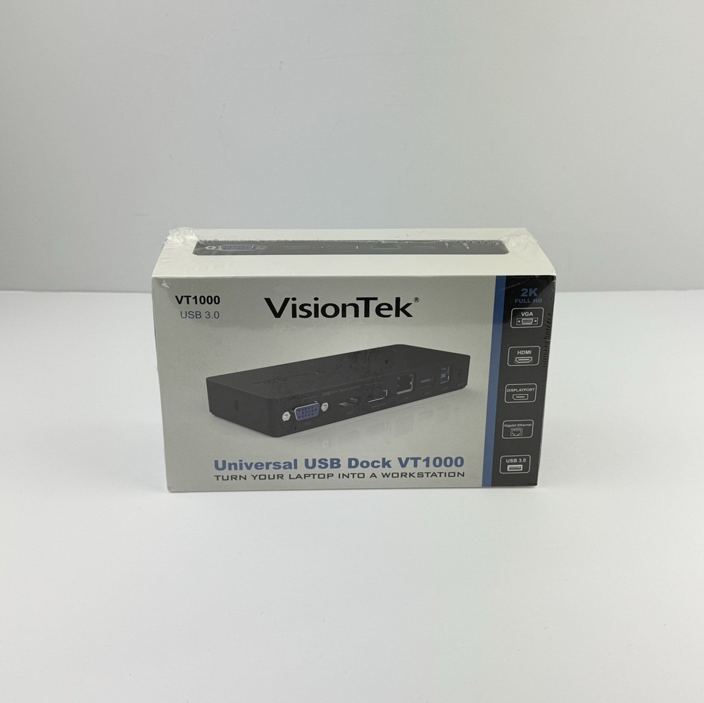 VisionTek VT1000 Dual Display USB 3.0 Docking Station NEW