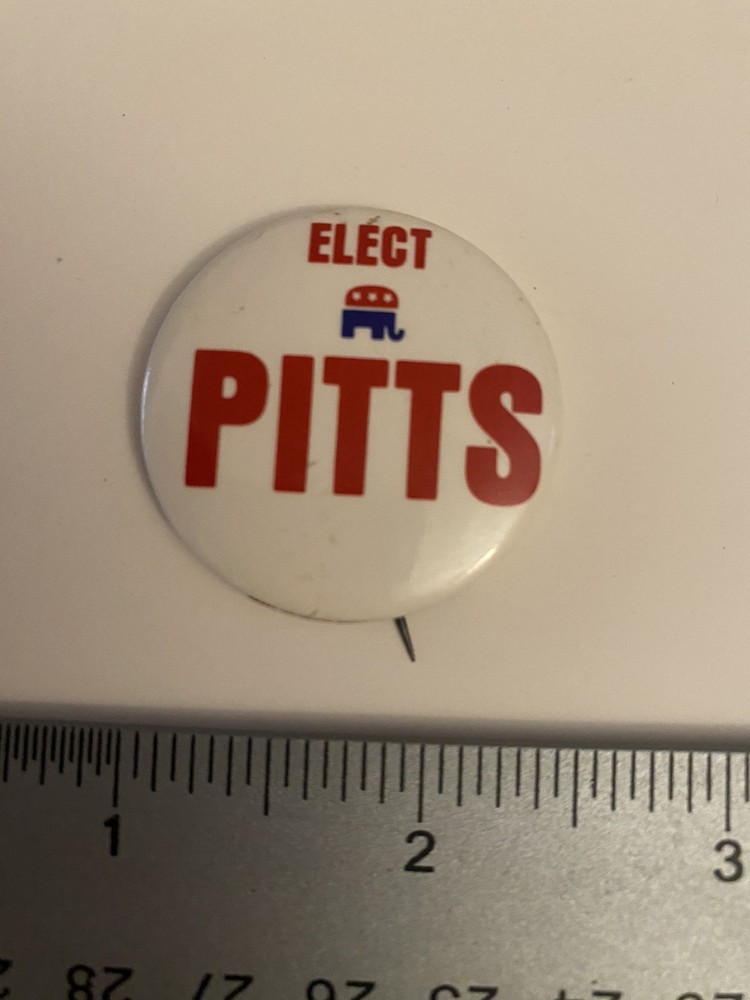 Elect Pitts Republican Pin Back Button P42