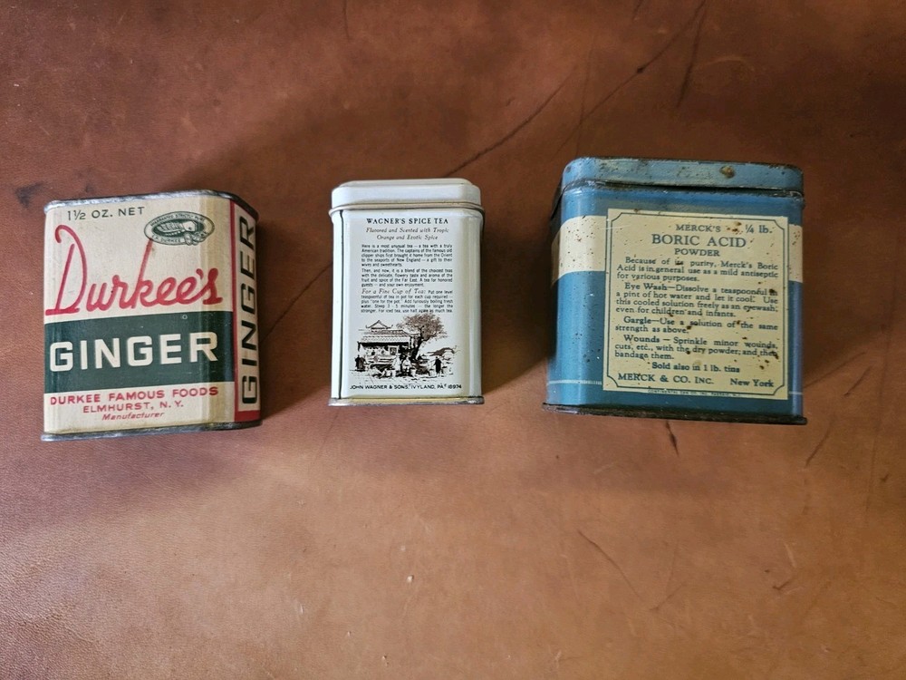 Vintage Spice Tins Lot