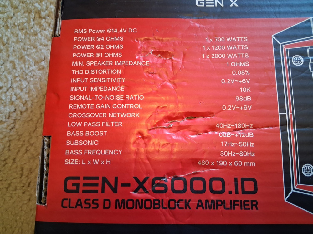 DS18 GEN-6000.1D Class D Monoblock 6000W Amplifier