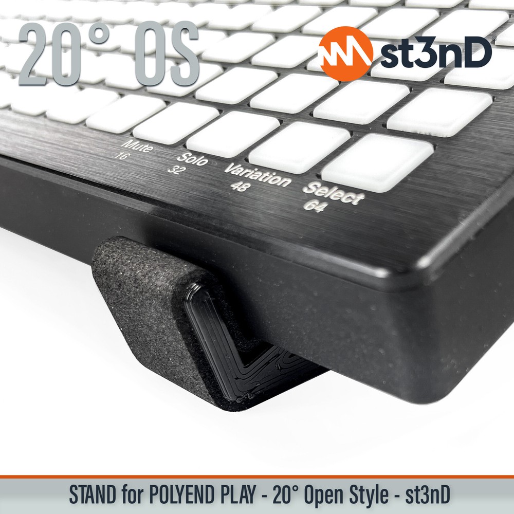 STAND for POLYEND PLAY - 20° Open Style stand with Rubber Pads - 3D Printed