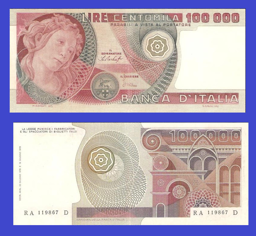 Italy 100000 lire 1978 *  Copy