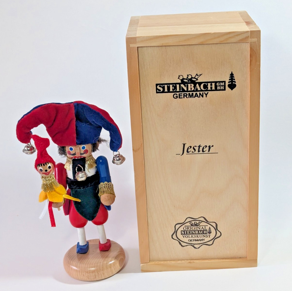 Steinbach 5" Mini Nutcracker "JESTER" w Box Germany 2874/10000 & Mini Nutcracker