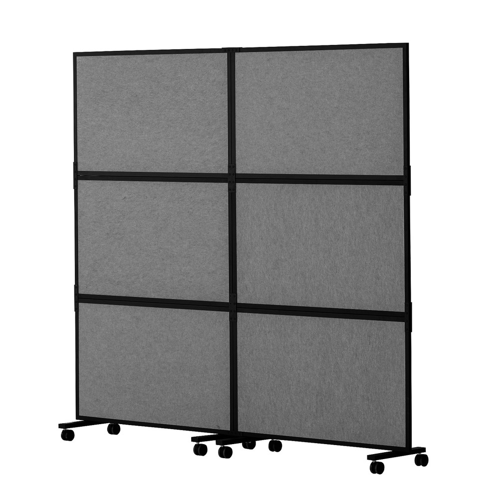 VEVOR Acoustic Room Divider Partition Panel Privacy Screen 2 Pack Medium Gray