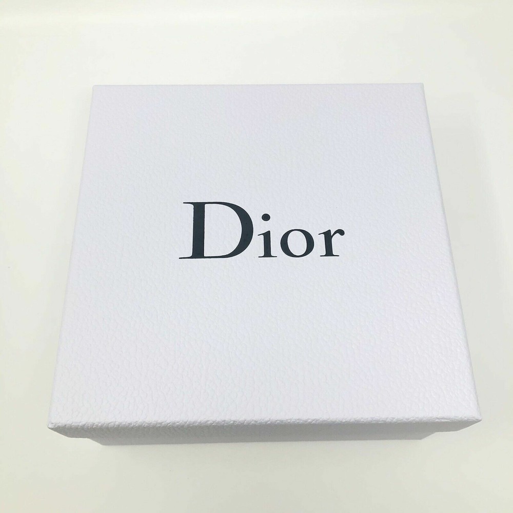 DIOR gray logo white textured square Gift nesting Box Empty storage set lot x 2