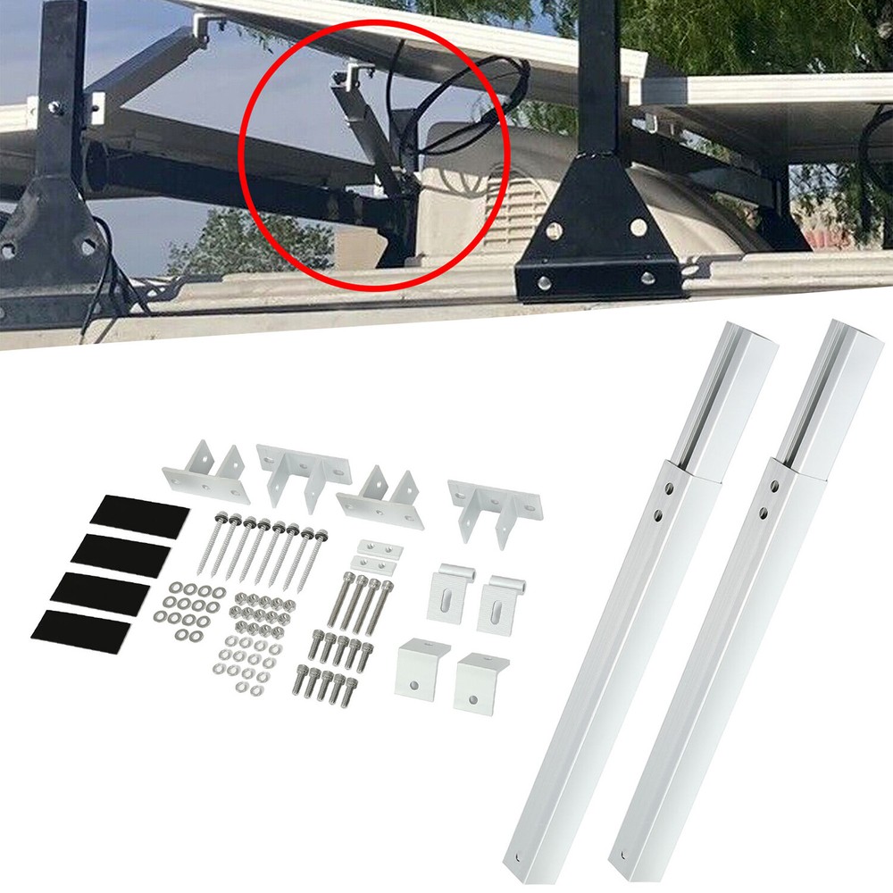 2Pcs Adjustable Solar Panel Tilt Mount Brackets Support For RV, Roof, Boat, Shed