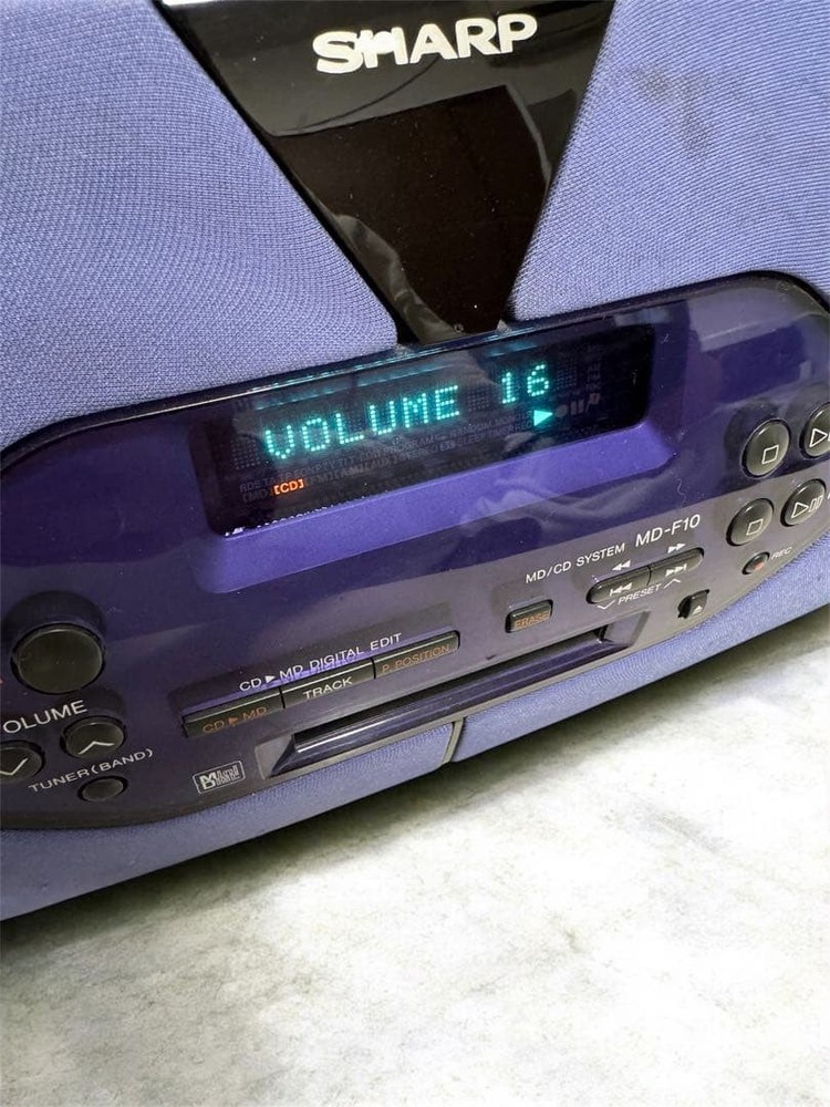 Sharp MD Studio CD MD Player Home Audio Silver Ready to Use clean