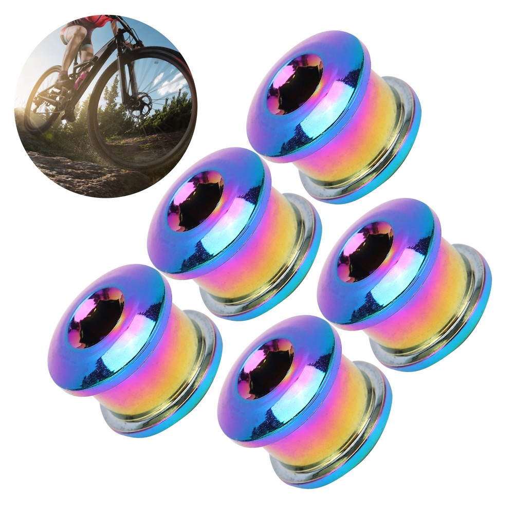 (Multicolor)5Pcs Chainring Bolts RustProof Easily Install Disc Screw CH