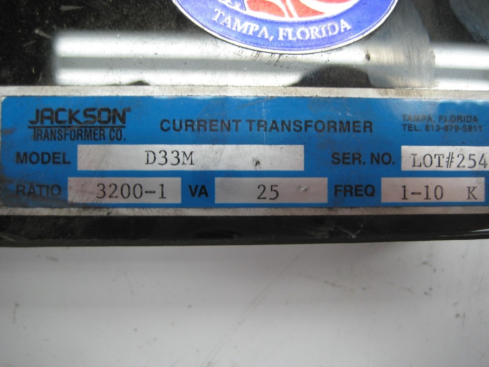 JACKSON D33M CURRENT TRANSFORMER NSNP