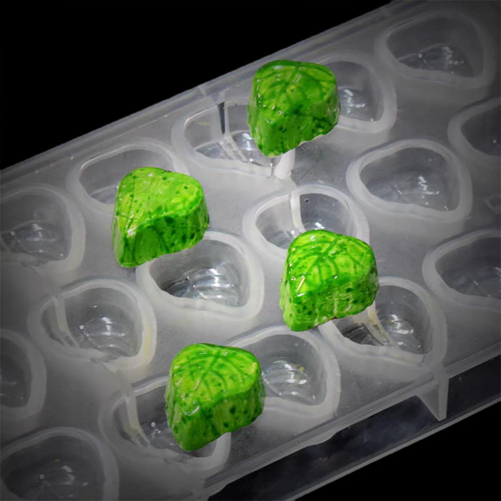 Short Leaf Shape PC Polycarbonate Hard Materials Chocolate Mold DIY Candy Mould