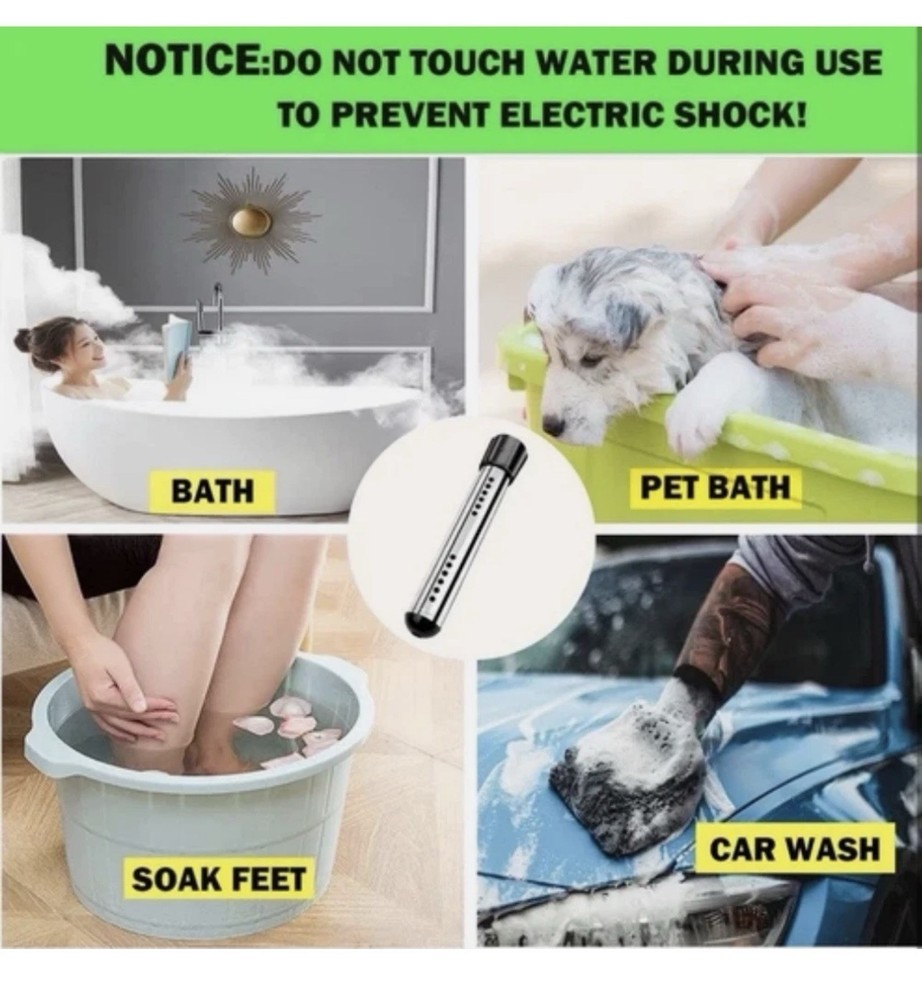 2000W Immersion Water Heater 110-125V Portable Electric Fast Heat - New