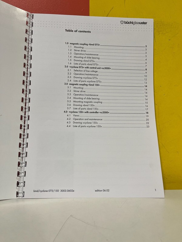 büchi 3003 Controller Operating and Service Manual