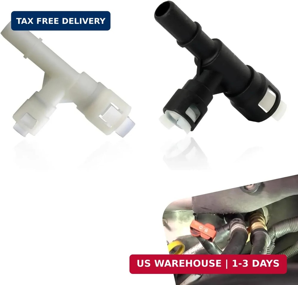 2 PCS Car Heater Inlet Hose Tee Connector, Three-way Cooling Water Pipe Joint, R