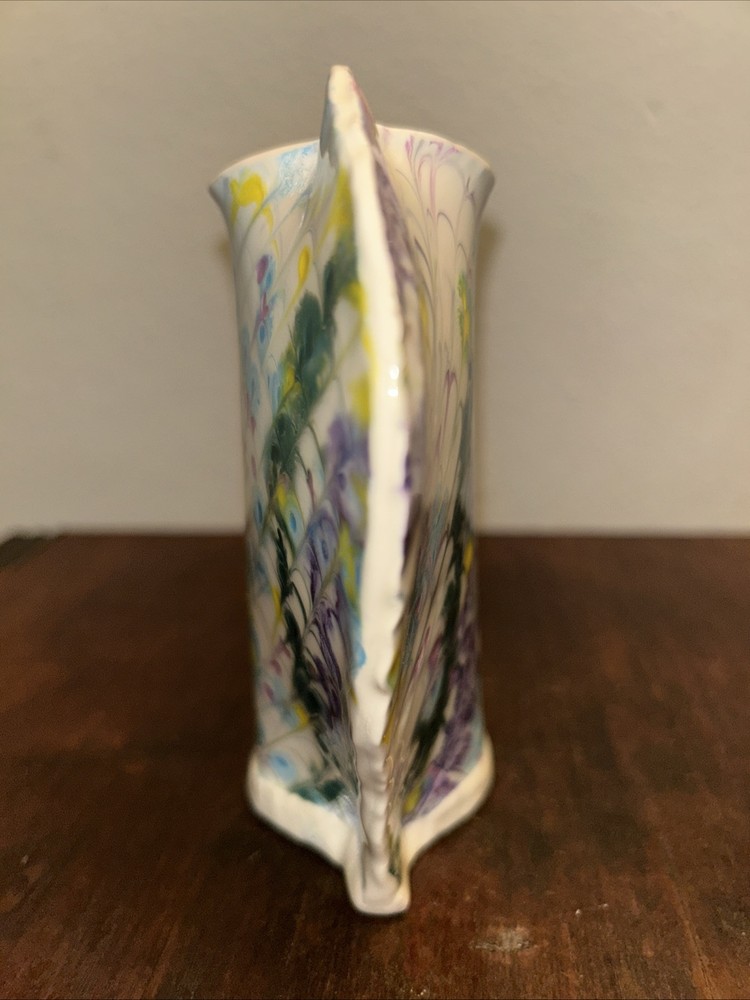 Studio Pottery Abstract Vase Ceramic Signed Lucinda