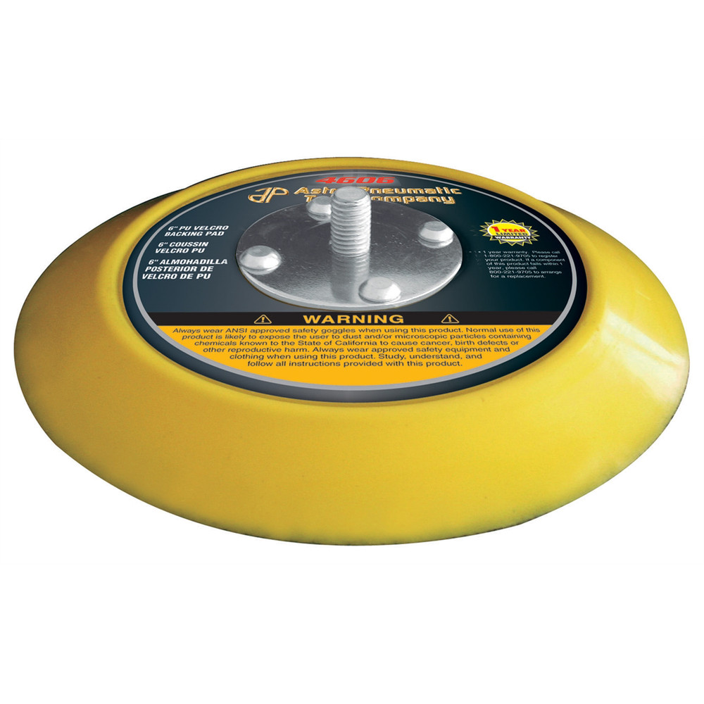 Astro Pneumatic 4606 6" PU Hook and Loop Backing Pad