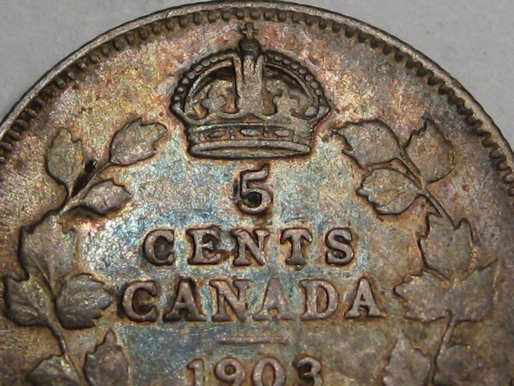 VF/XF 1903-H Five Cent 5¢ CANADA. #39
