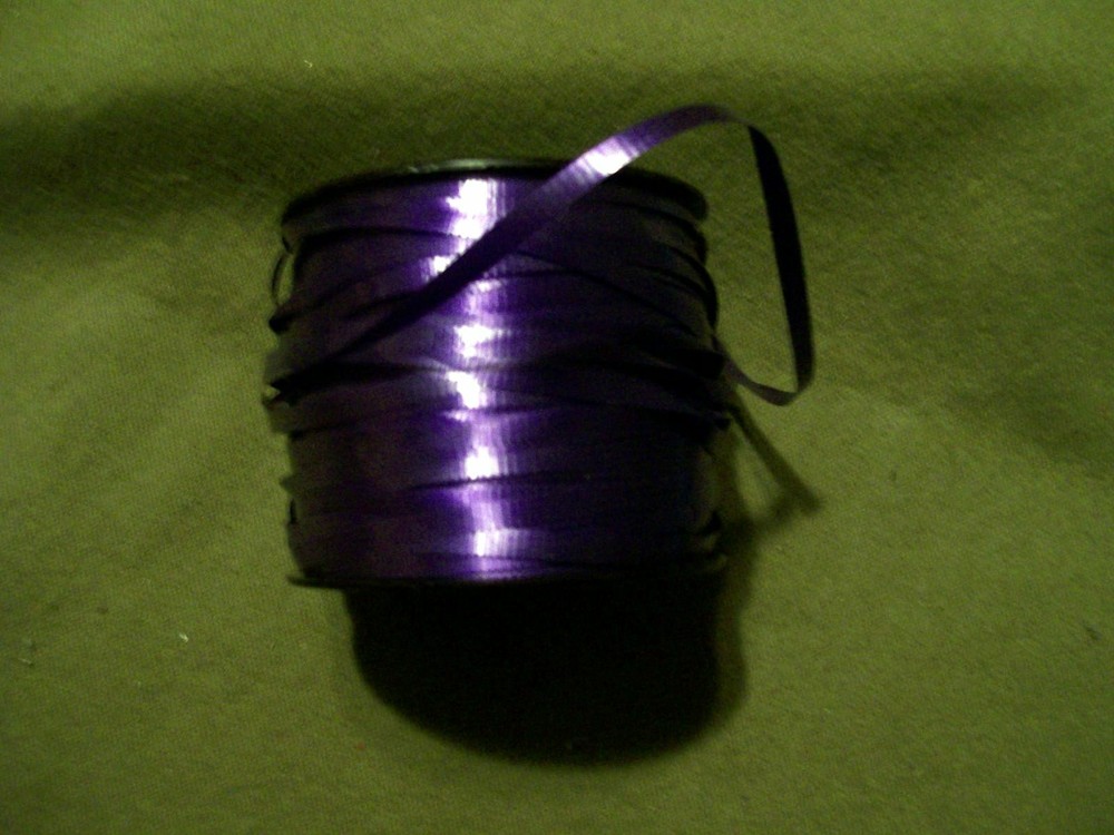 DARK PURPLE THIN RIBBON USED ROLL