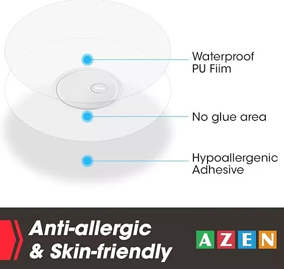 60 Pack Freestyle Sensor Covers for Libre 2/3,Waterproof Sensor Patches,Adhesive