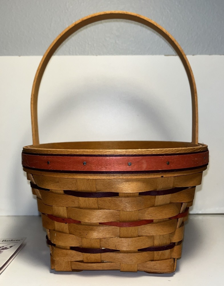 Longaberger 1995 "HAPPY EASTER" Basket~ With Protector & Original Paperwork