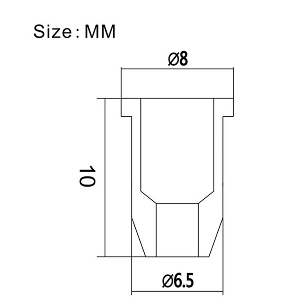 6x Guitar String Through Body Ferrule 1/4" String Ferrules Part for Telecaster