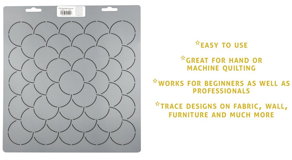 Quilting Stencil Clamshell Pyramid Pattern Quilt Stencils Block Design Template