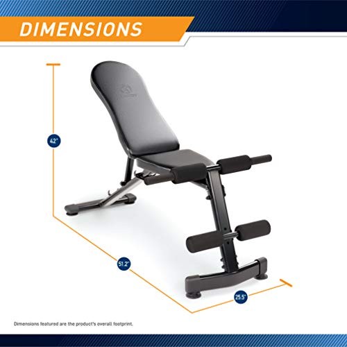 Marcy Multi-Purpose Adjustable Workout Utility Weight Bench, SB-228 - Black